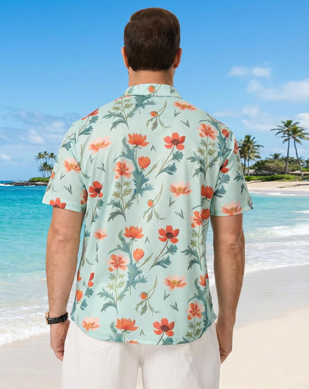 MAGNIVIT Mens Shirt Casual Button Down Short Sleeve Hawaiian Wrinkle Free Tropical Summer Beach Vacation Shirts - Image 3