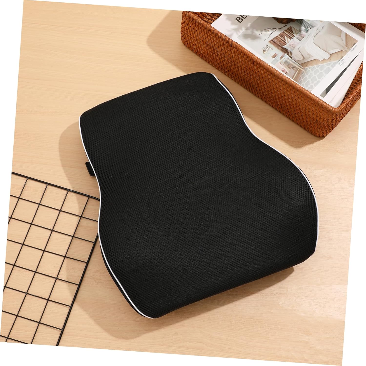 Car Lumbar Support Pillow Ergonomic Memory Back Support for Office and Car Seats Relieves Lower Back Pain Easy to Clean and Maintain Stylish Design