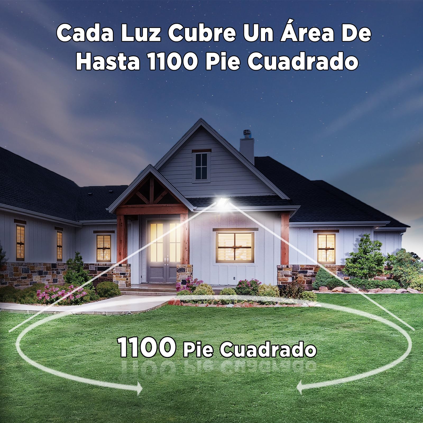 100W Focos LED Exterior, 11000LM 6500K IP66 con Enchufe | Refrigeración eficiente y 85% ahorro – Proyector jardín, patio, garaje, taller, aparcamientos & otros (2pcs)