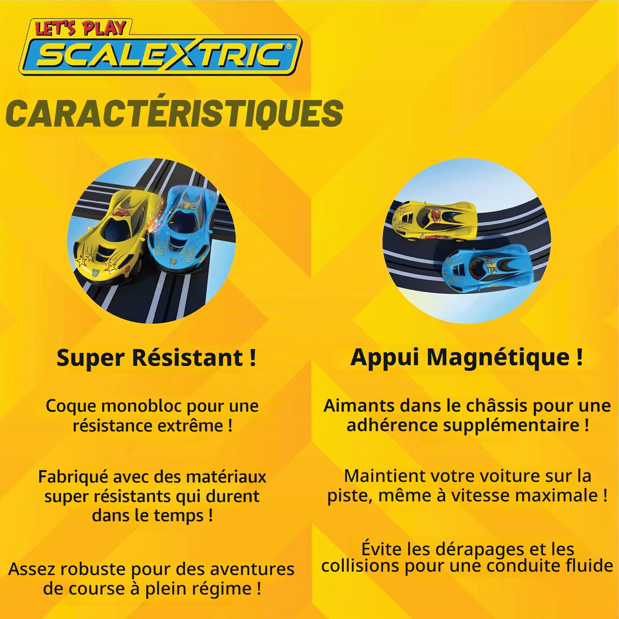 Scalextric Micro Mon Premier Circuit de Course Scalextric Let's Play, G1188M pour Enfants à partir de 3 Ans - Circuit de Course Miniature à Piles, Kits de Voitures pour garçons
