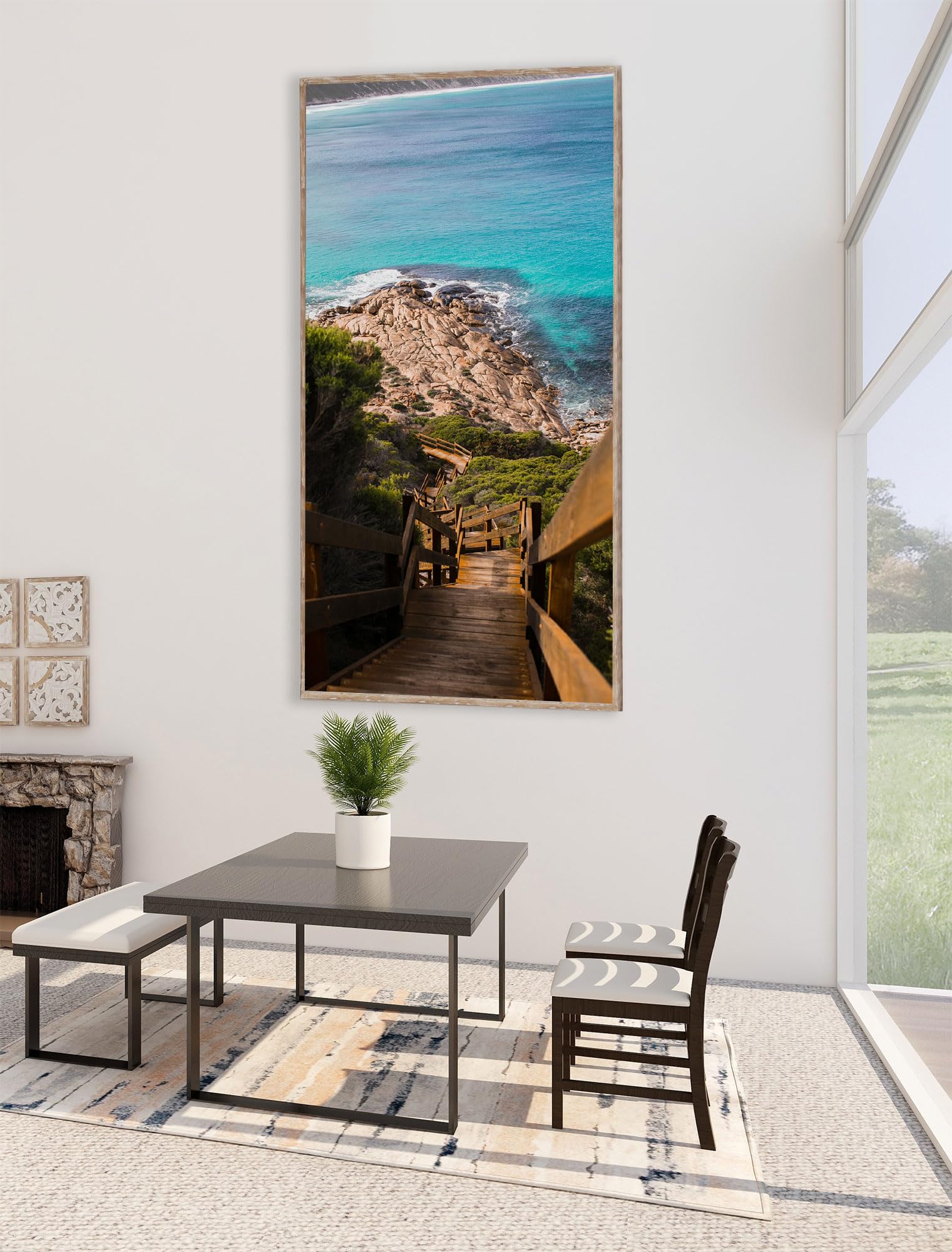 Instarry 5D Diamond Painting Ponte Della Foresta di Shanshui Artigianato Decorazione per Casa e Pareti 120x60 cm