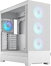 Fractal Design Pop XL Air RGB White Core - Tempered Glass Clear Tint - Honeycomb Mesh Front – TG side panel - Four 120 mm Aspect 12 RGB fans included – E-ATX High Airflow Full Tower PC Gaming Case