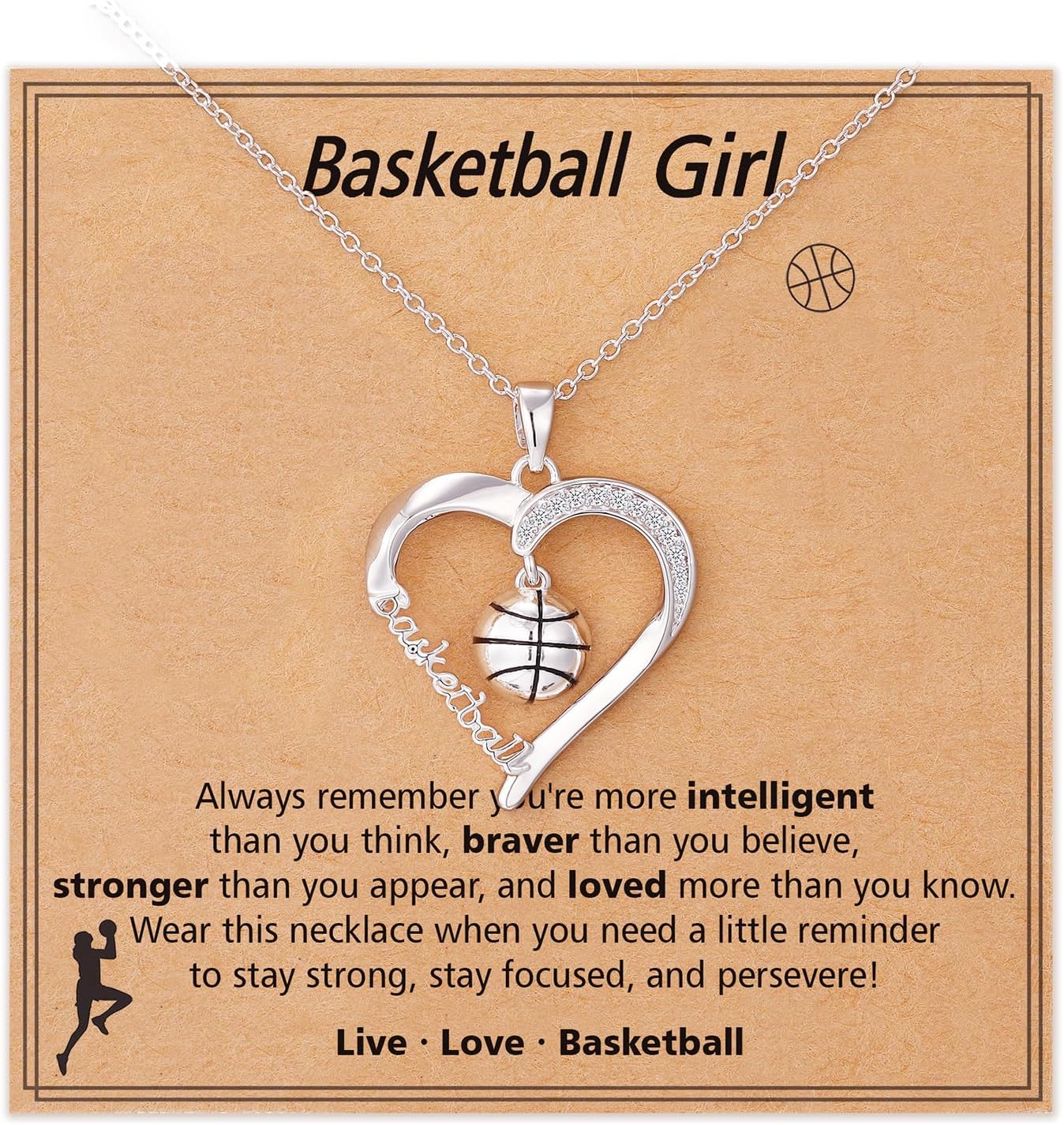 Volleyball/Softball/Basketball/Baseball Necklace Gifts for Girls, Sport Accessories Birthday Christmas Jewelry for Her 16+3 Inches