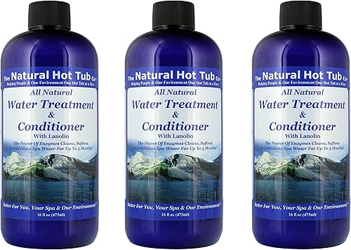 Tratamiento y acondicionador de agua Natural Hot Tub Company, Paquete de 3