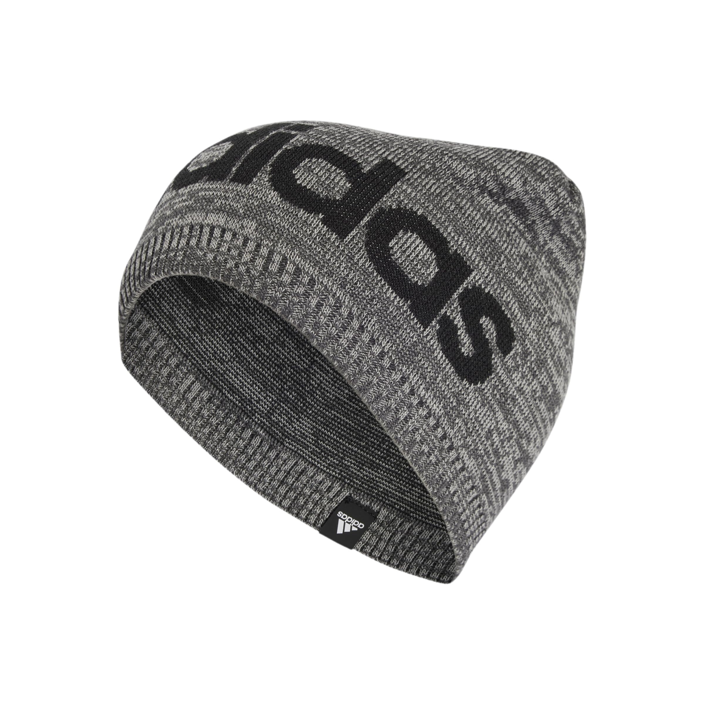 adidas Unisex Daily Light Beanie, Dark Grey Heather/Black, XL