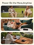 Banque d'électricité 30000mAh Câble intégré de chargeur portable, 22.5W USB-C Chargeur de téléphone portable rapide, 5 Produits 2 Entrées avec LED Affichage, Voyage Camping Banque de puissance essentielle pour iPhone Android