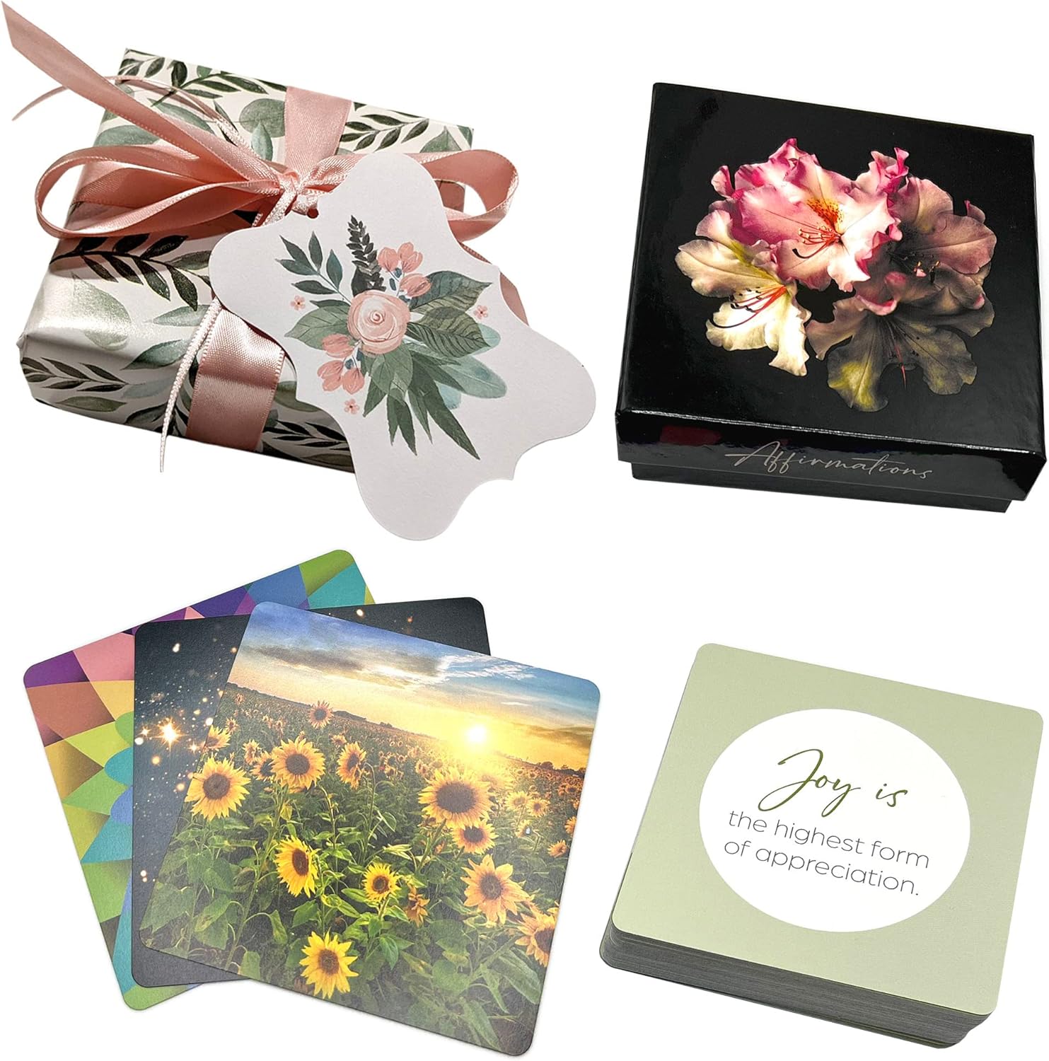 Affirmations Card Deck by Angelique (Giftwrapped Green)