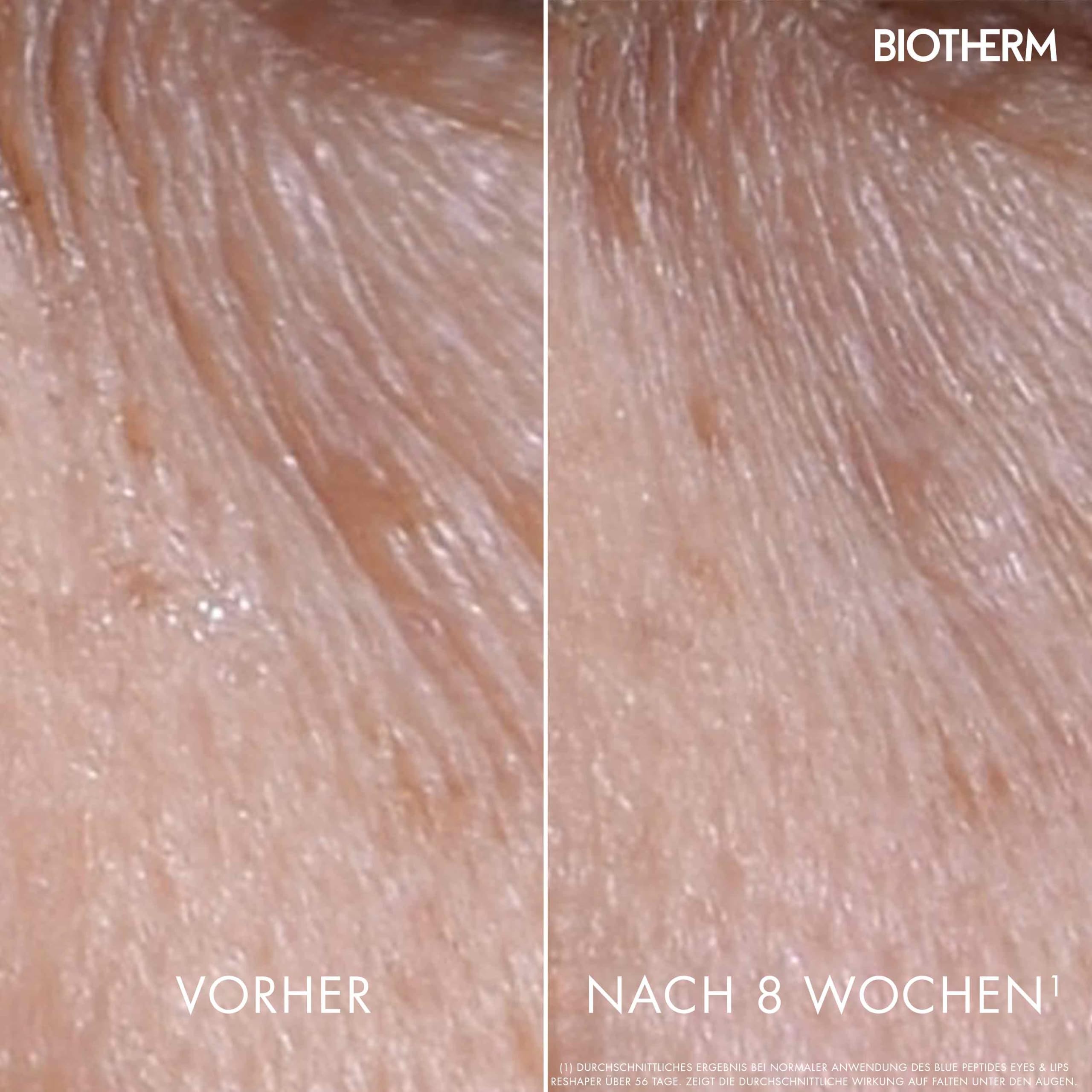 Biotherm Blue Peptides Eyes & Lips Contour Reshaper Balm, straffende Anti-Aging Balsam gegen Augenfalten & Lippenfalten, mit Kollagenpeptiden & Biotech Plankton™, 15 ml