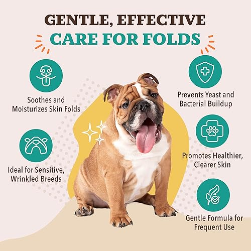 Miniatura 3 de Natural Dog Company Bálsamo antiarrugas, lata de 1 onza, loción para perros para piel seca con picazón, limpia arrugas, tratamiento de infección por