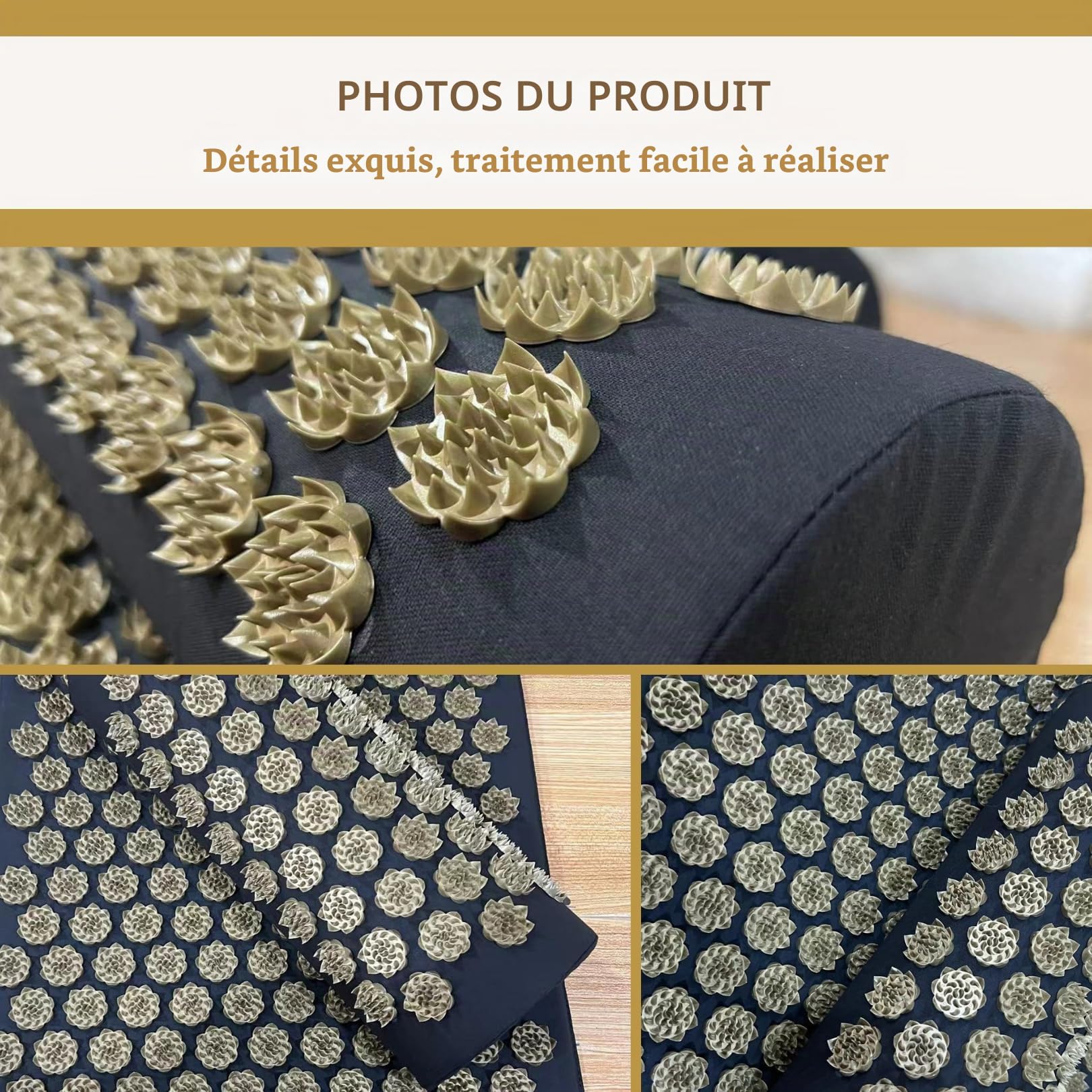 Ensemble de santé pour acupression - Tapis d'acupression et oreiller de qualité supérieure pour une détente naturelle et un soulagement de la douleur