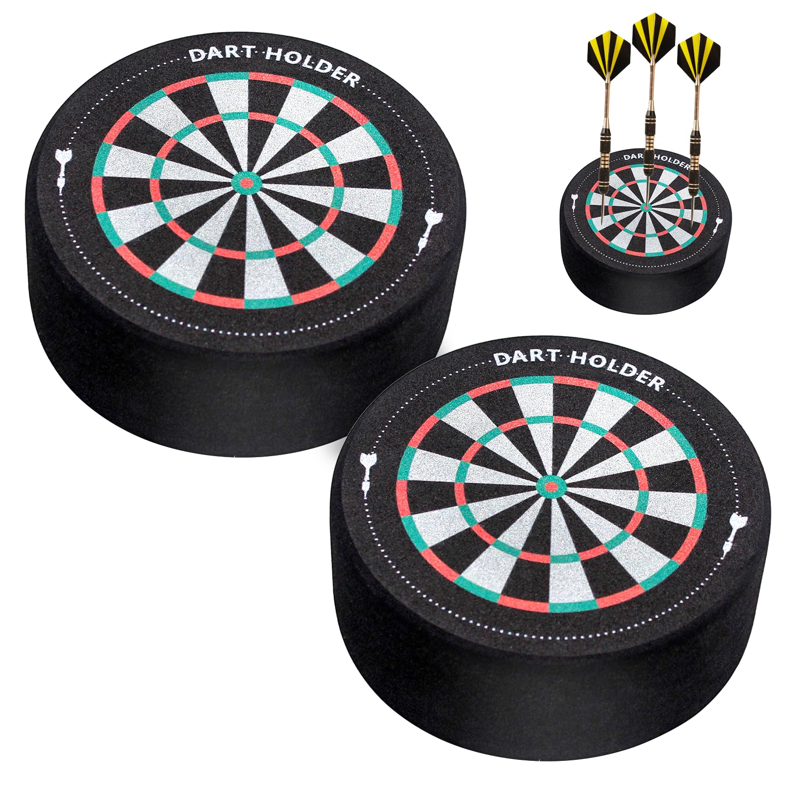 2 Pcs Dart Holder, Mini Darts Station, Personalised Darts Holder, Space-Saving Professional Darts Accessories for Steel or Soft Tip Dart