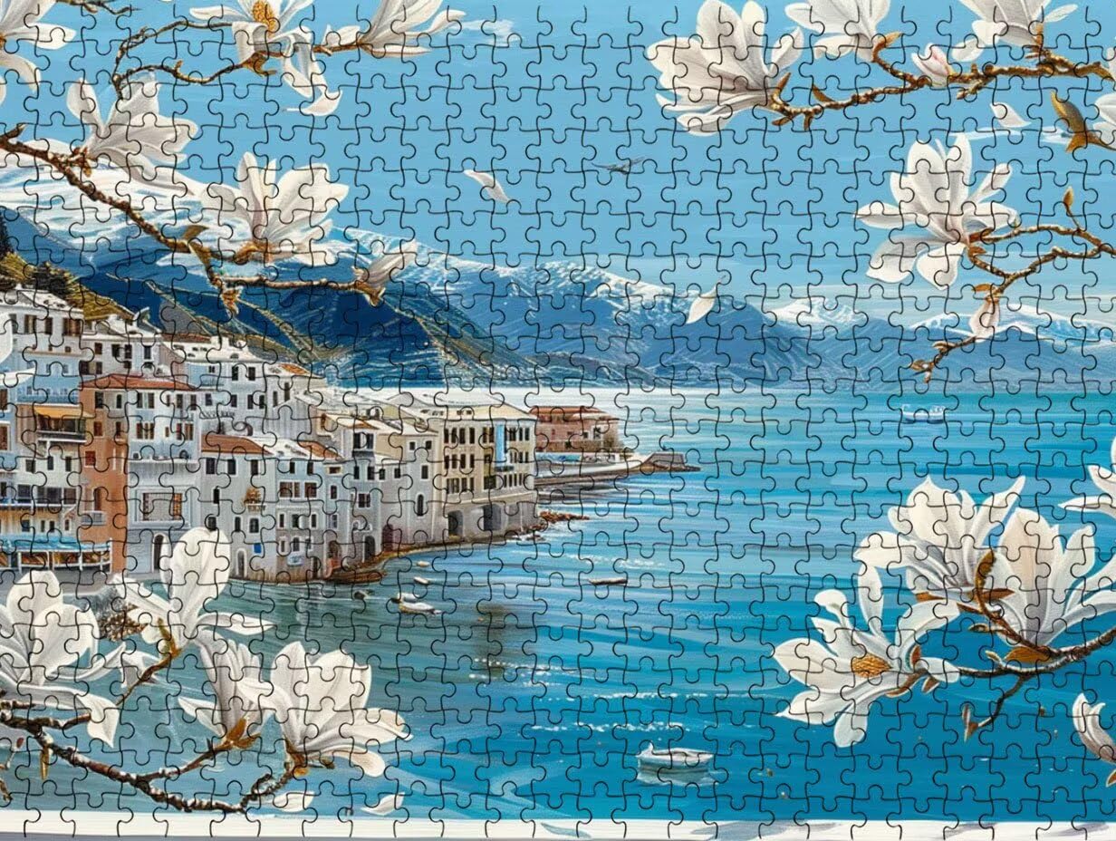 Fiori Bianchi, 4000 Pezzi Puzzle Classici, per Adulti YHPGL6-24 | Sfida Impossibile, Divertente Stimolante Puzzle per Gioco Familiare, Decorativo Murale Unica, Regalo per Amanti dei Puzzles