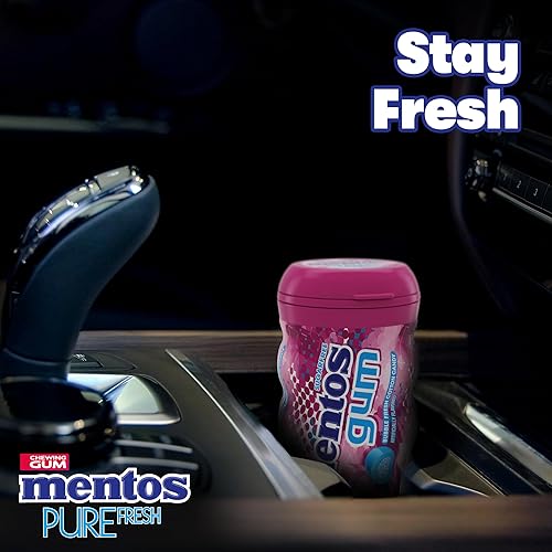 Miniatura 50 de Goma de mascar Mentos Pure Fresh, sin azúcar con xilitol, sabor Wintergreen, para dulces de Halloween, a granel, 50 unidades (paquete de 4)