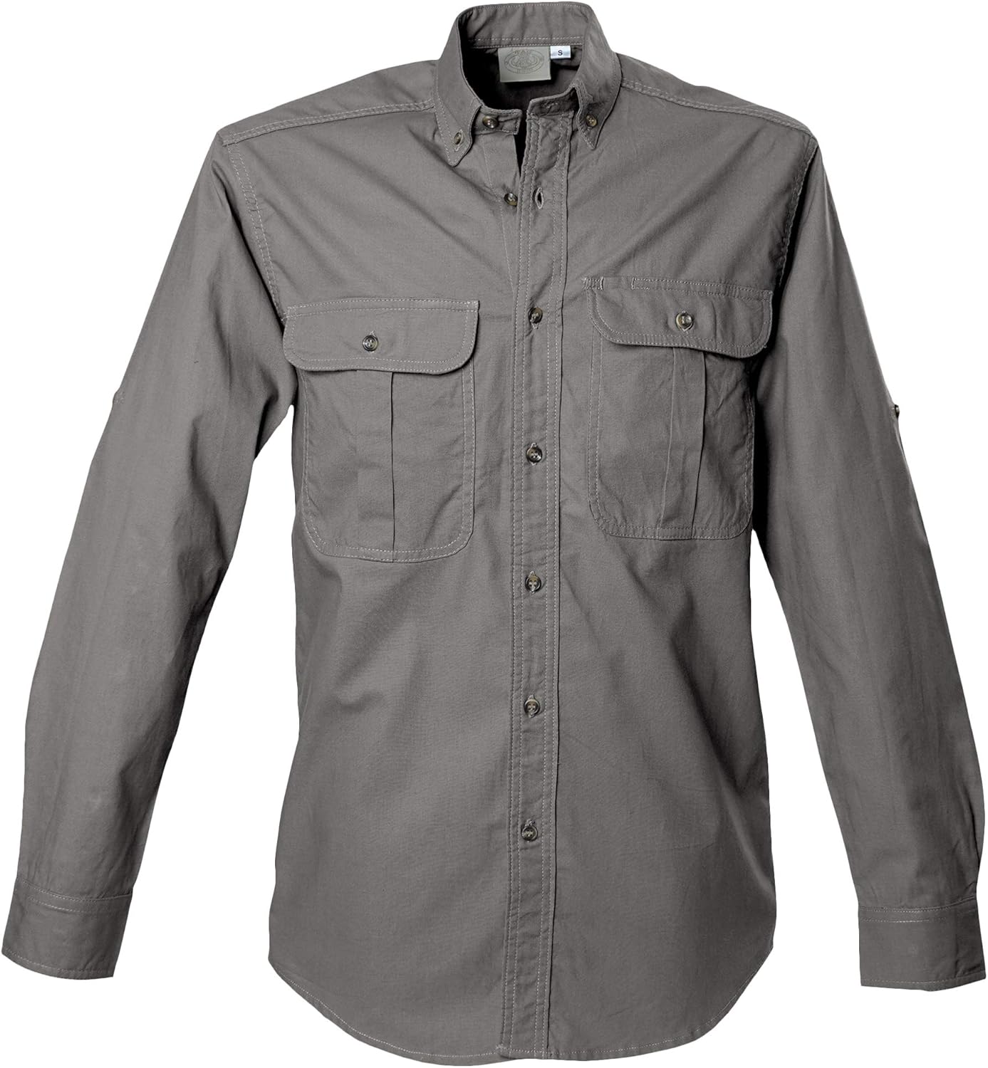 Tag Safari Shirt for Men Long Sleeve, 100% Cotton Shirt for Hunters, Explorers, Photographers and Journalists
