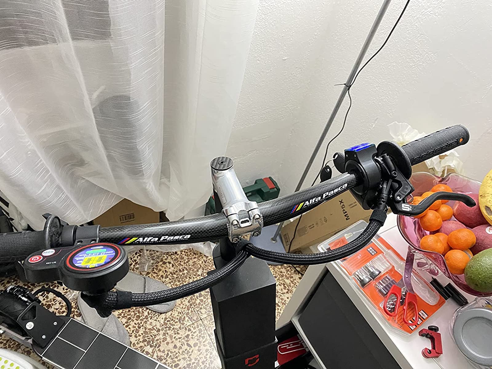 Alfa Pasca cintre relevé vtt 1-1/4"guidon velo cintre downhill vtt cintre carbone cintre vtt 31,8mm