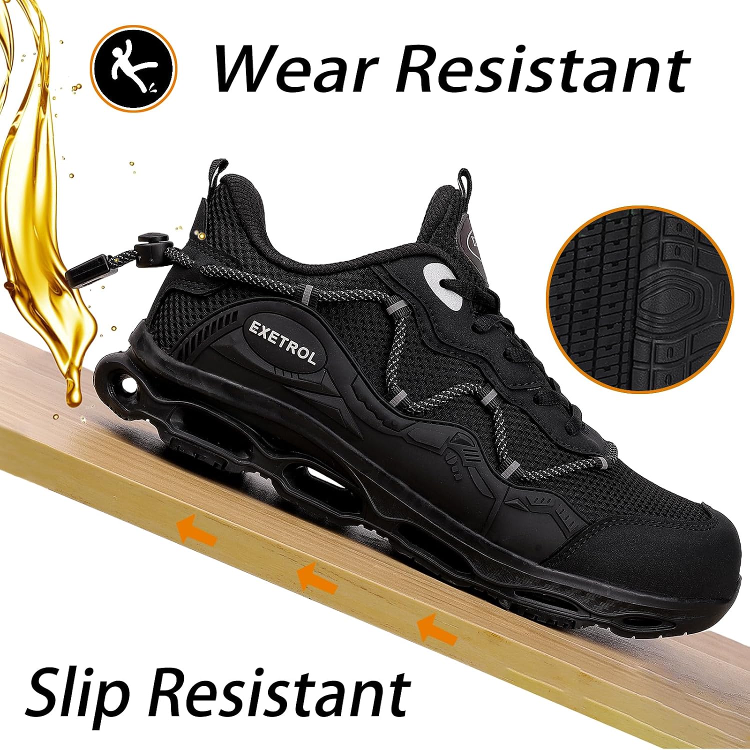 Steel Toe Sneakers for Men Women Composite Toe Safety Shoes Comfortable Lightweight Slip-Resistant Work Tennis Shoes for Construction Industrial Zapatos de Trabajo para Mujer Hombres