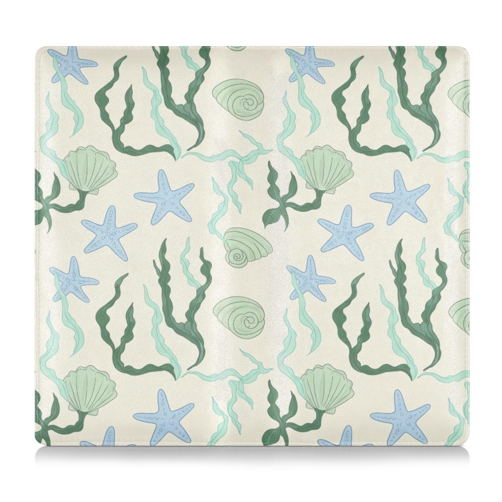 BURSTDDY Starfish and Sea Snail Leather Car Registration and Insurance Holder,Registration and Insurance Card Holder Glove Box Car Organizer Car Document Holder for Cards, Driver License