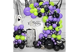 198pcs Large Halloween Balloon Garland Arch Kit - Boo-tiful Party Backdrops