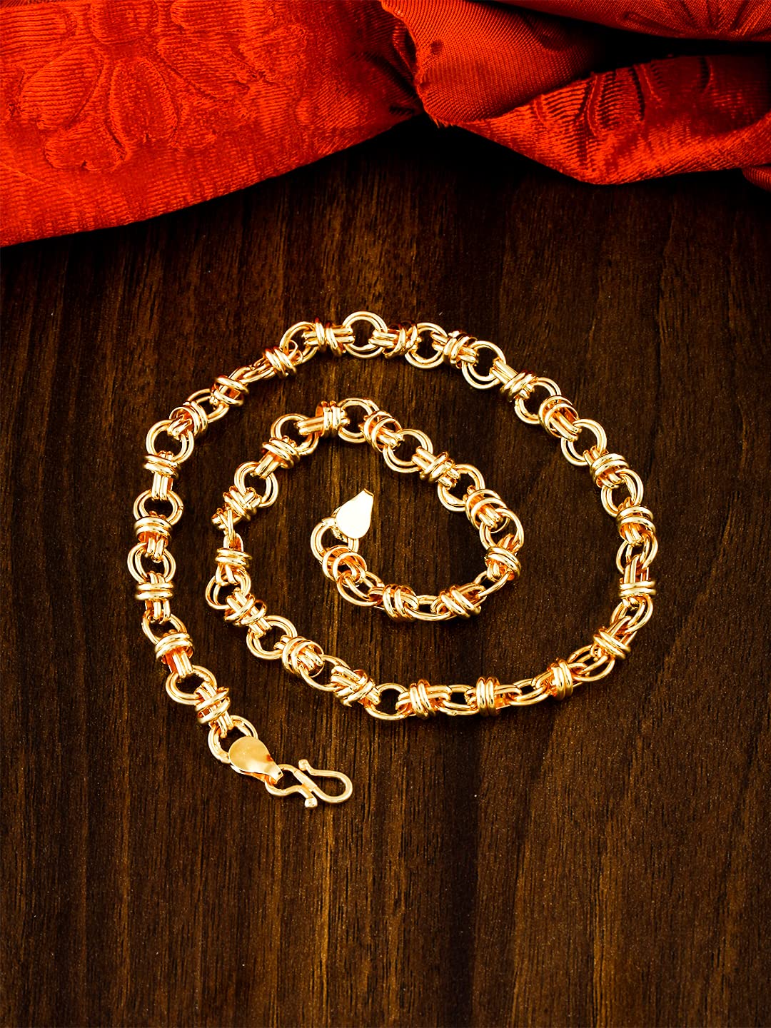 Stylish Golden 1 Gram Stainless Steel Chain for Men