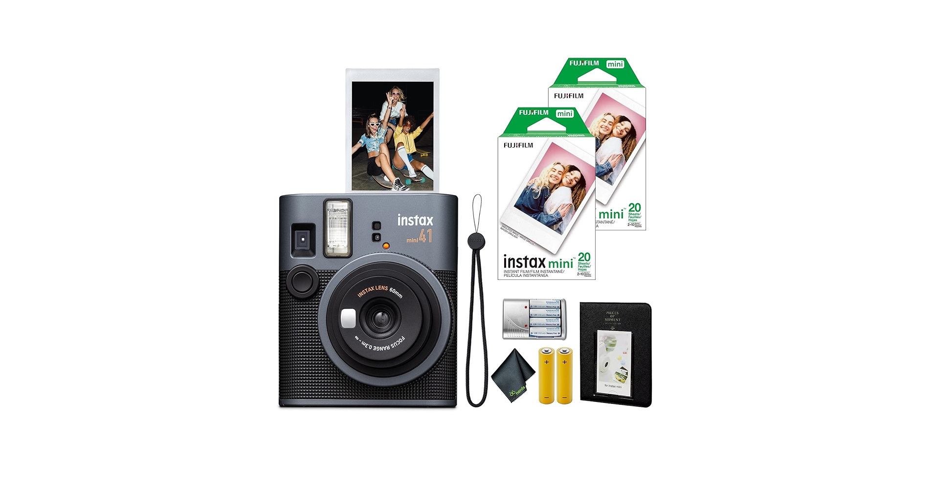 新品FUJIFILM instax mini 41 本体 ブラック/おまけ付き Fujifilm Instax Mini 41 Instant Camera - Black - Walmart.com