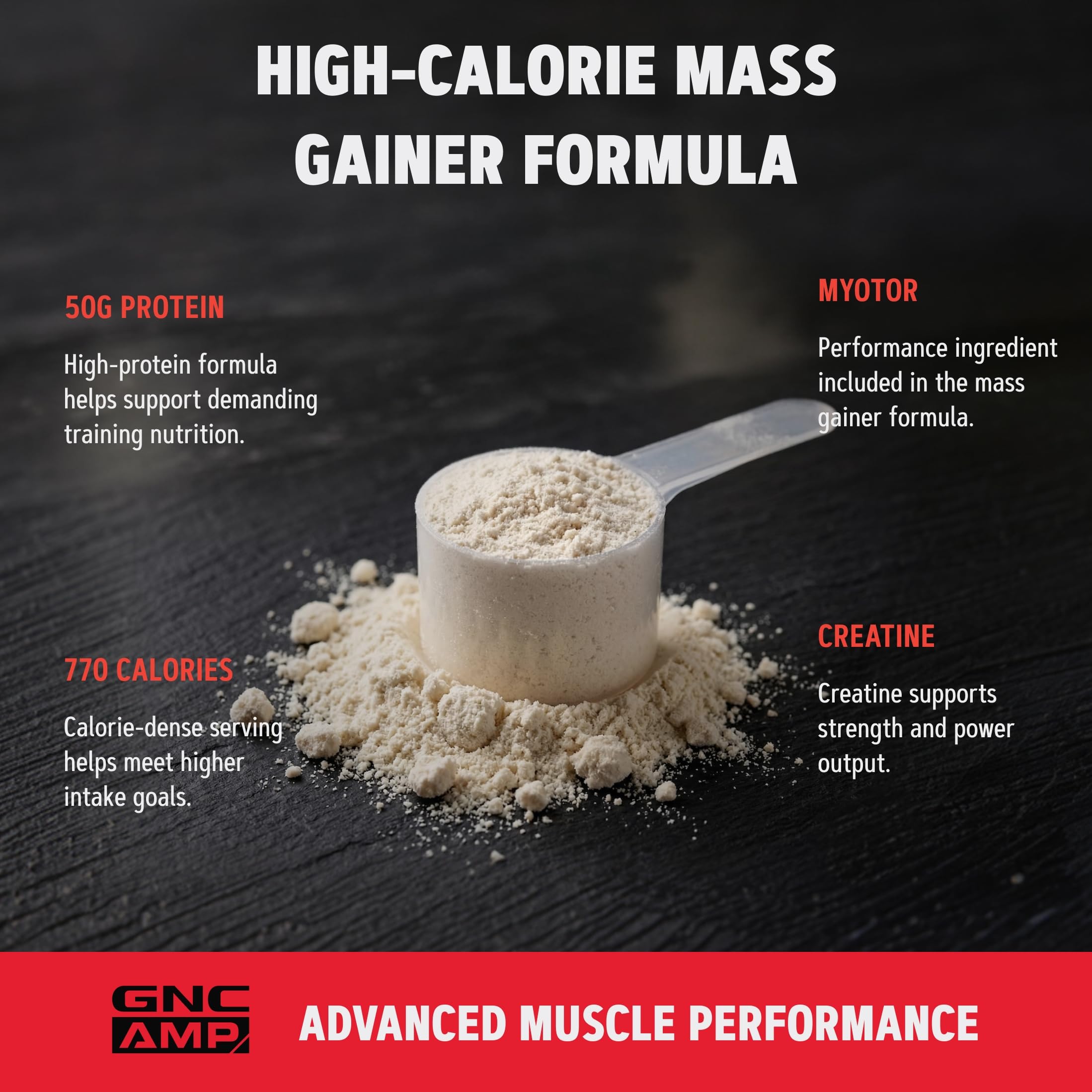 GNC AMP Mass XXX with MyoTOR, Strawberry, 96.1 oz, 13 Servings — Amazon image 6