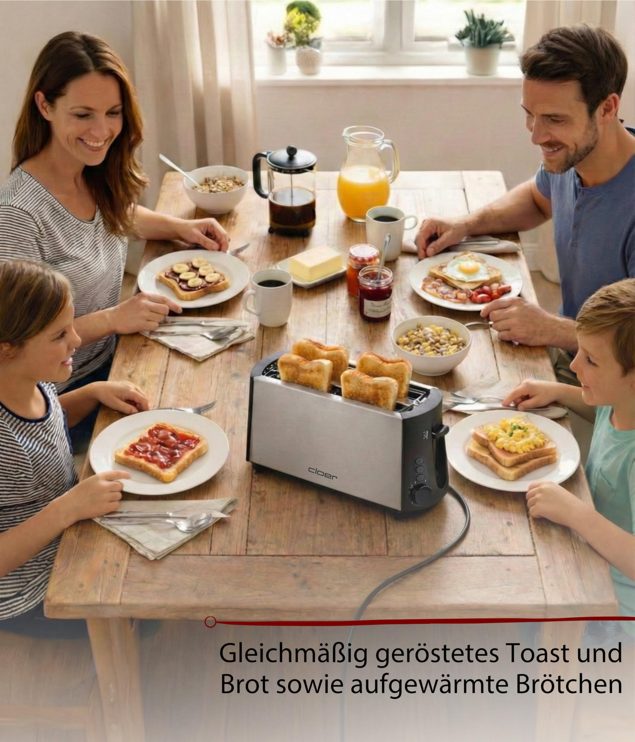 Cloer 3710 Langschlitztoaster für 4 Toastscheiben – Bild 6