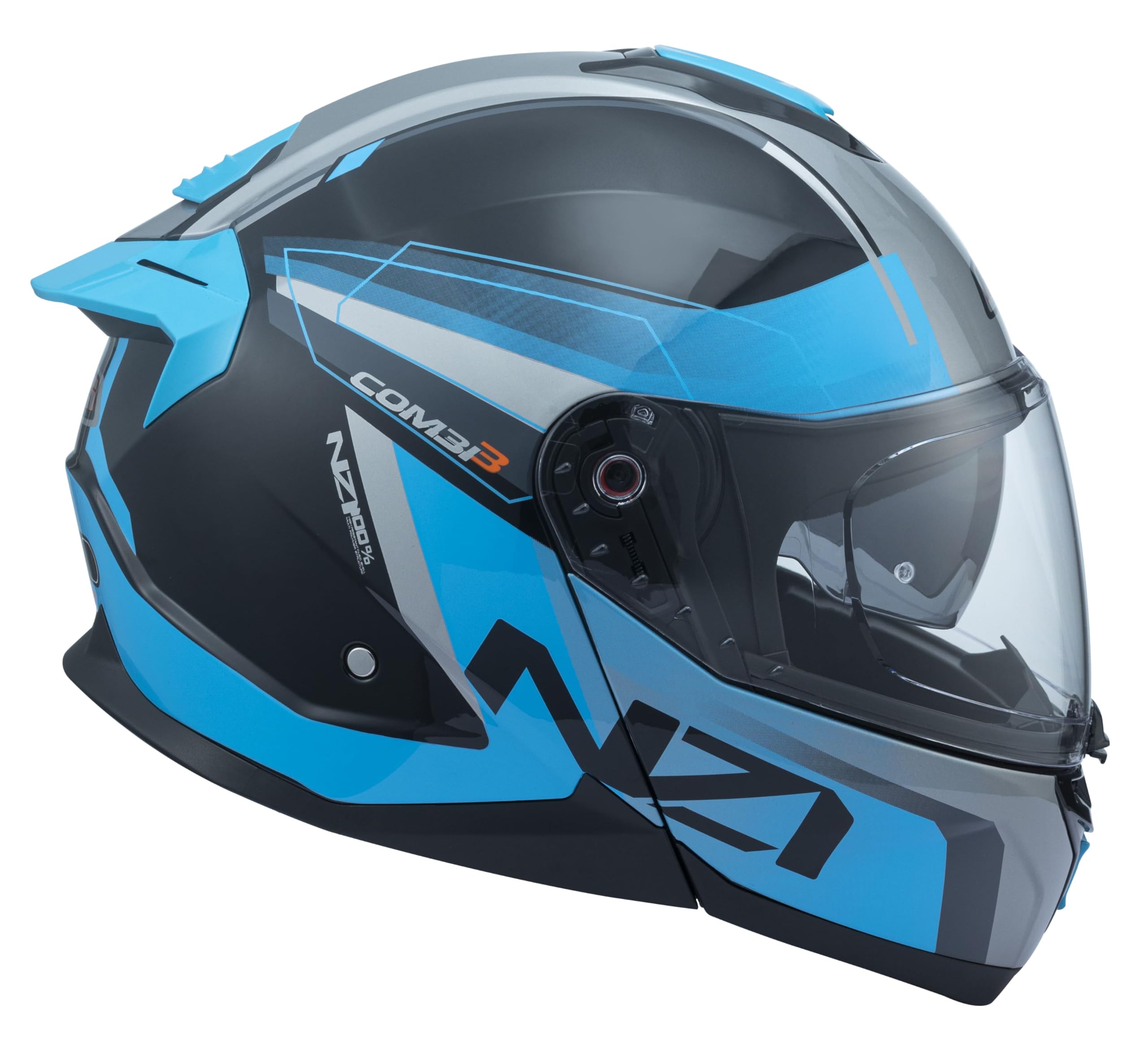 NZI Combi 3 Duo Daily Antra&Black&Blue Casco Modular para Motocicleta