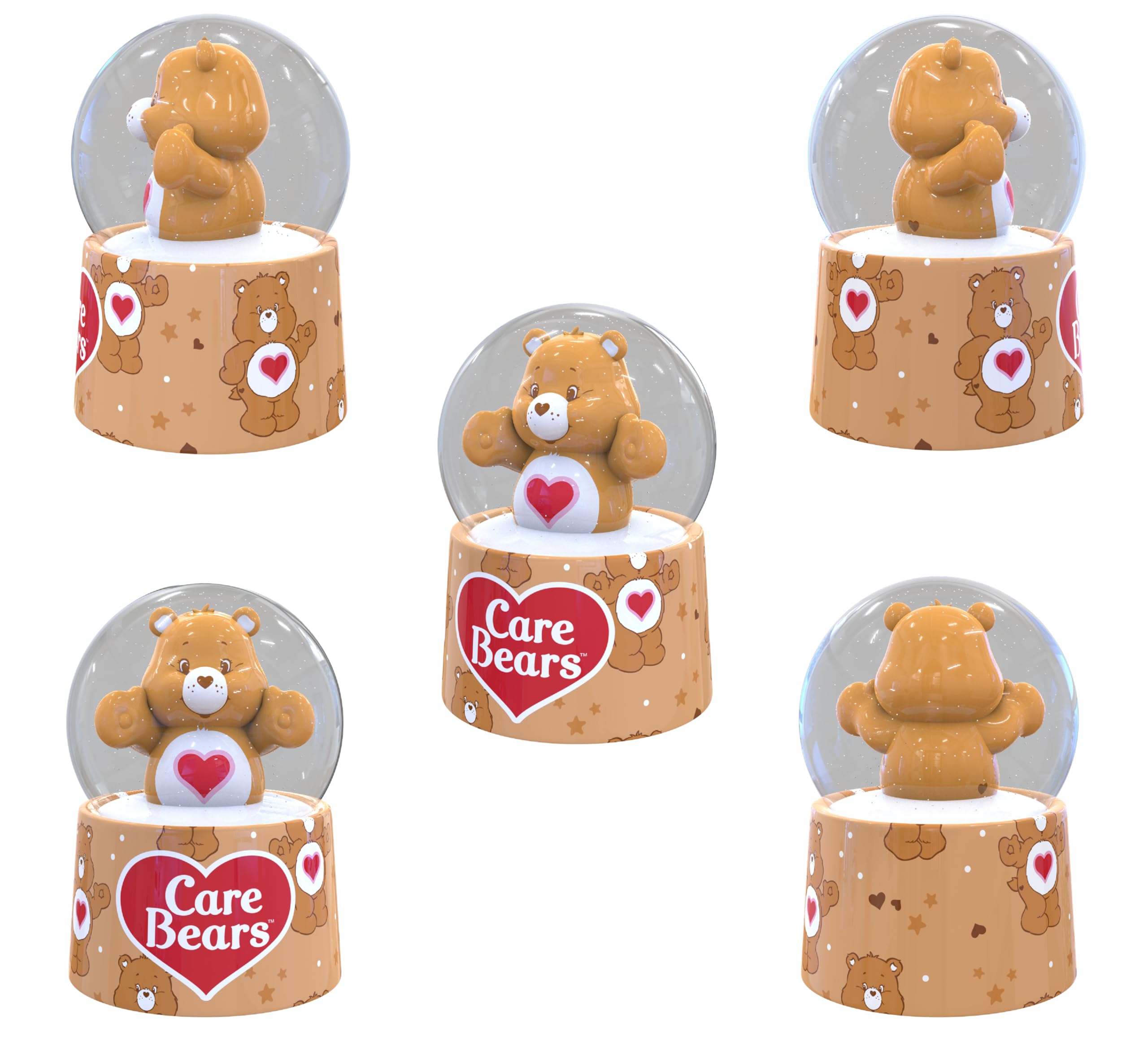 Care Bears Tenderheart Bear Mini Light-Up Snow Globe | 3 Inches Tall