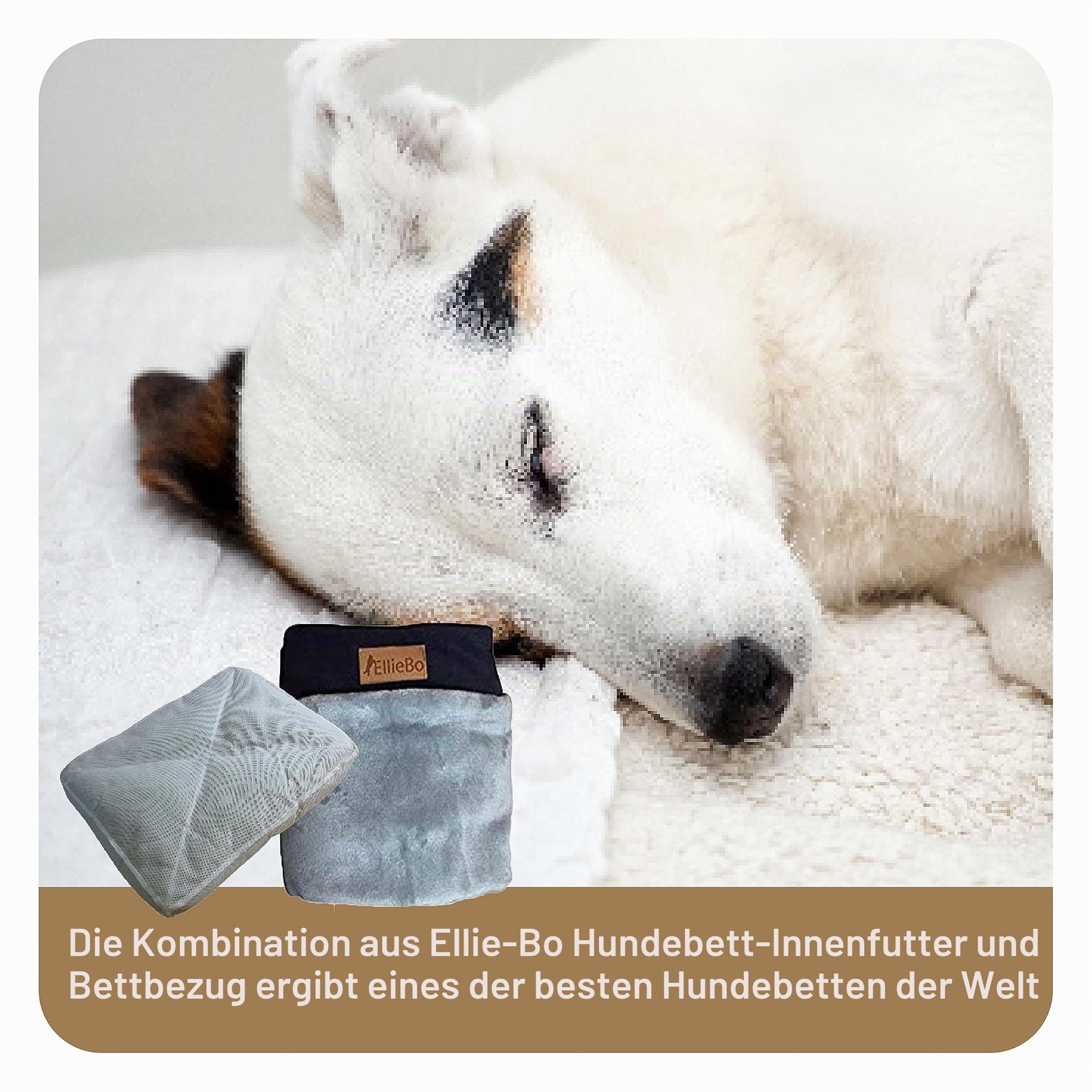 Ellie-Bo Bezug für Hundebett für Innen, weich und waschbar, Seiten: Kordsamt, Ober- und Unterseite: Kunstfell, für Matratzen in Größe XL: 100 x 66 x 10 cm, für Hundekäfige mit 107 cm, blau und grau
