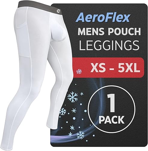Miniatura 2 de RM Real Men ABCD Pouch Compression Pants - 1, 2 and 3 Pack, Mens Leggings, Yoga Pants, Tights, Base Layer Men Cold Weather