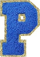Vista 137 de SPRT - Parches de letras de chenilla universitaria con purpurina, parche de letras blancas para planchar con letras del alfabeto para disfraz