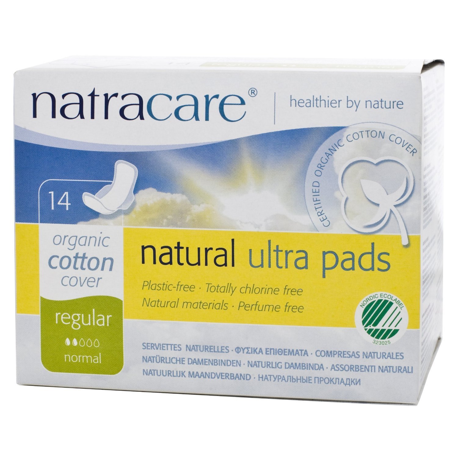 Natracare Cotton Natural Feminine Ultra Pads Regular With Wings By Natracare, 14 Ea, 14 Count
