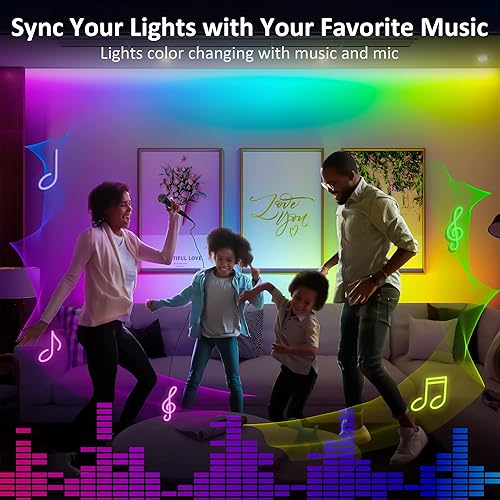 Miniatura 5 de Kit de 6 luces RGB para debajo del gabinete, aplicación inteligente y control remoto para debajo del gabinete, luces regulables debajo del mostrador