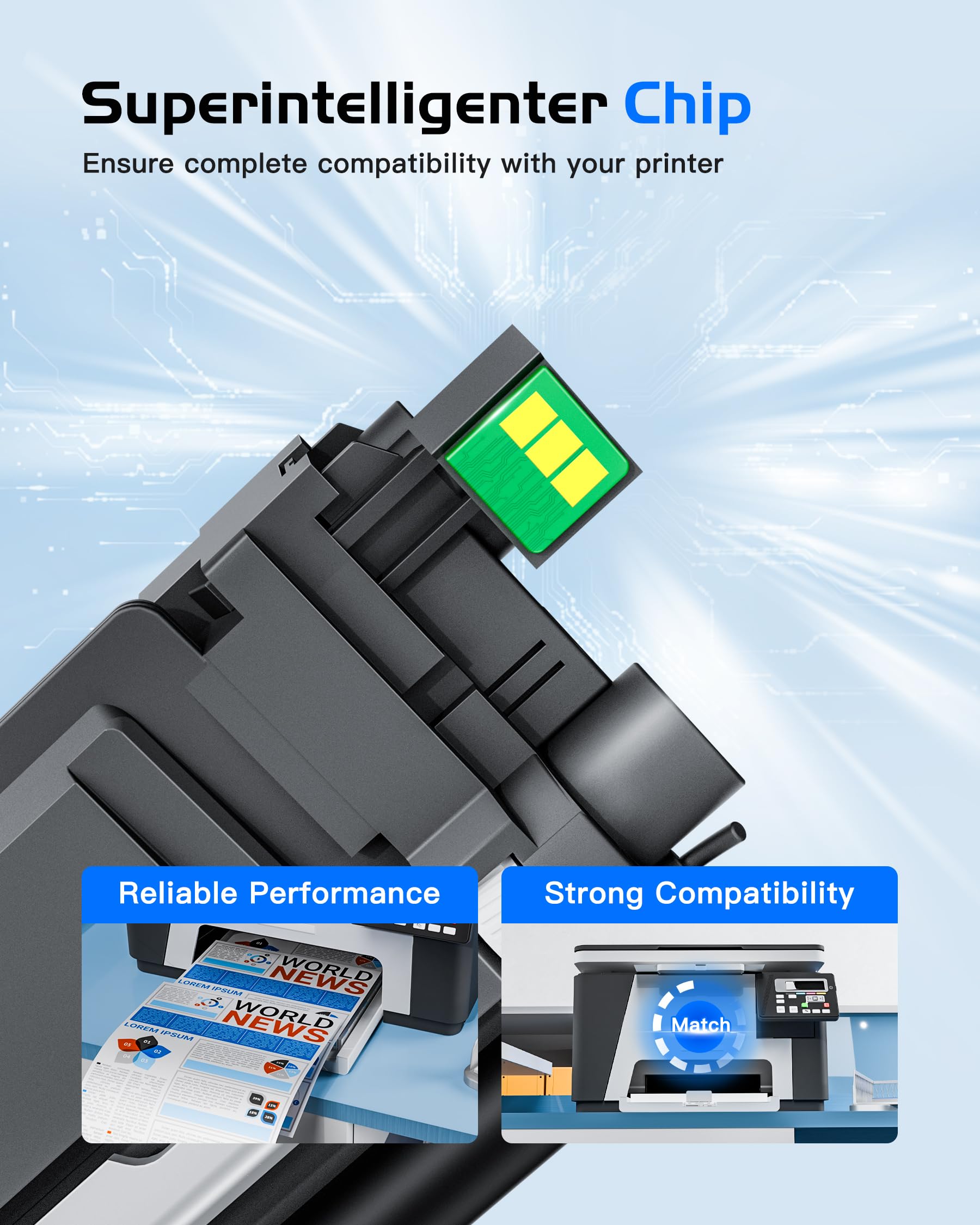 TN247 TN-243CMYK DCP-L3550CDW MFC-L3750CDW Toner Compatible pour Brother TN243 TN243CMYK TN247BK pour Brother DCP-L3550CDW MFC-L3750CDW MFC-L3770CDW HL-L3210CW MFC-L3710CW HL-L3270CDW (5-Pack)