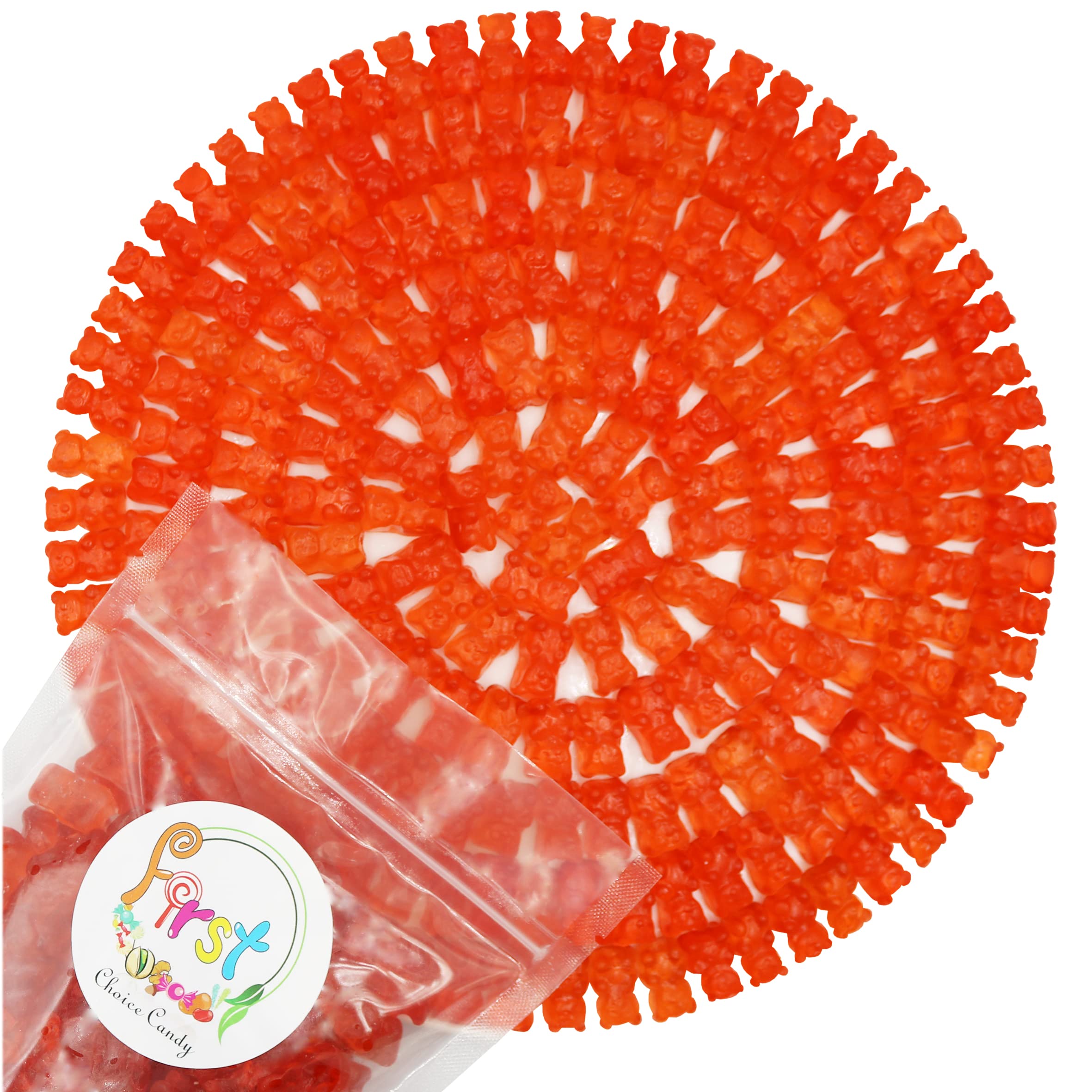 FirstChoiceCandy Gummy Bears (Fresh Red Strawberry, 1 Pound (Pack of 1))