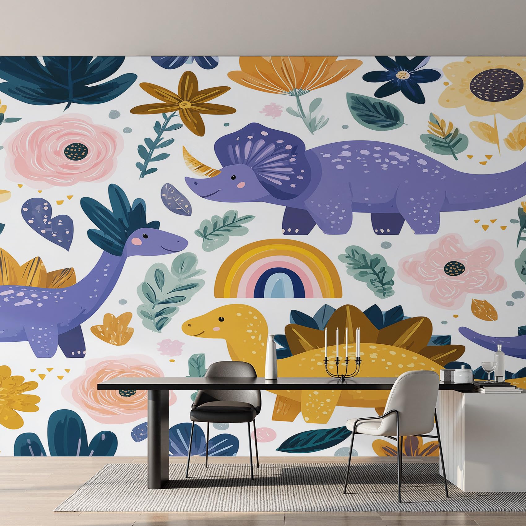 Fresque murale intissé salon chambre pour masquer les grands murs vides
