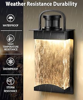 Lamomo Motion Sensor Outdoor Lights, 2 Packs LED Integrated