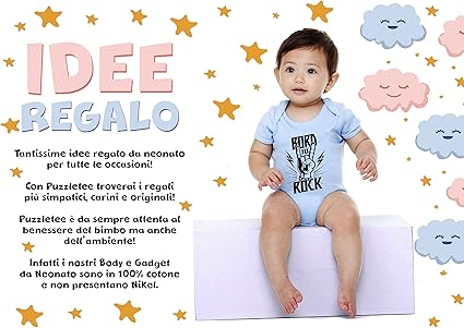 Body Neonato Born To Metal - Divertente E In Cotone, Idea Regalo Per Festeggiamenti E Compleanni - Foto 8