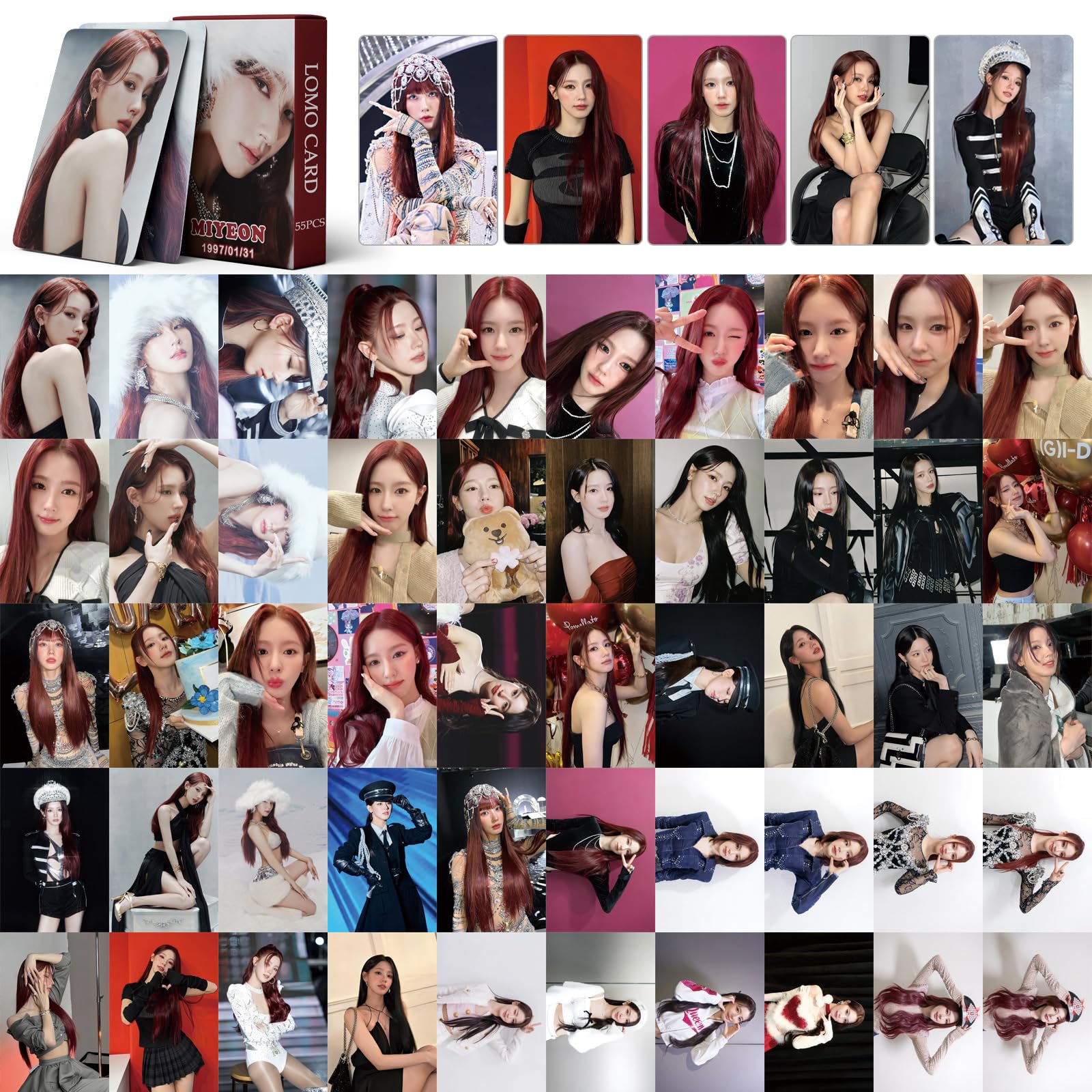 55PCS GIDLE- 2nd Full Album Super Lady Photo Cards Gift
