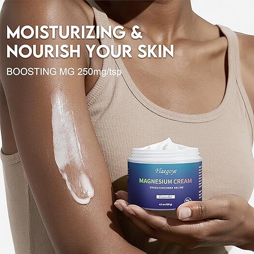 Miniatura 5 de Loción de magnesio para dormir, crema tópica de magnesio para relajación profunda, suplemento hidratante, piel nutritiva con vitamina E, aceite de