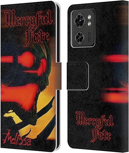 Head Case Designs Officially Licensed Mercyful Fate Melissa Black Metal Leather Book Wallet Case Cover Compatible with Motorola Moto Edge 40
