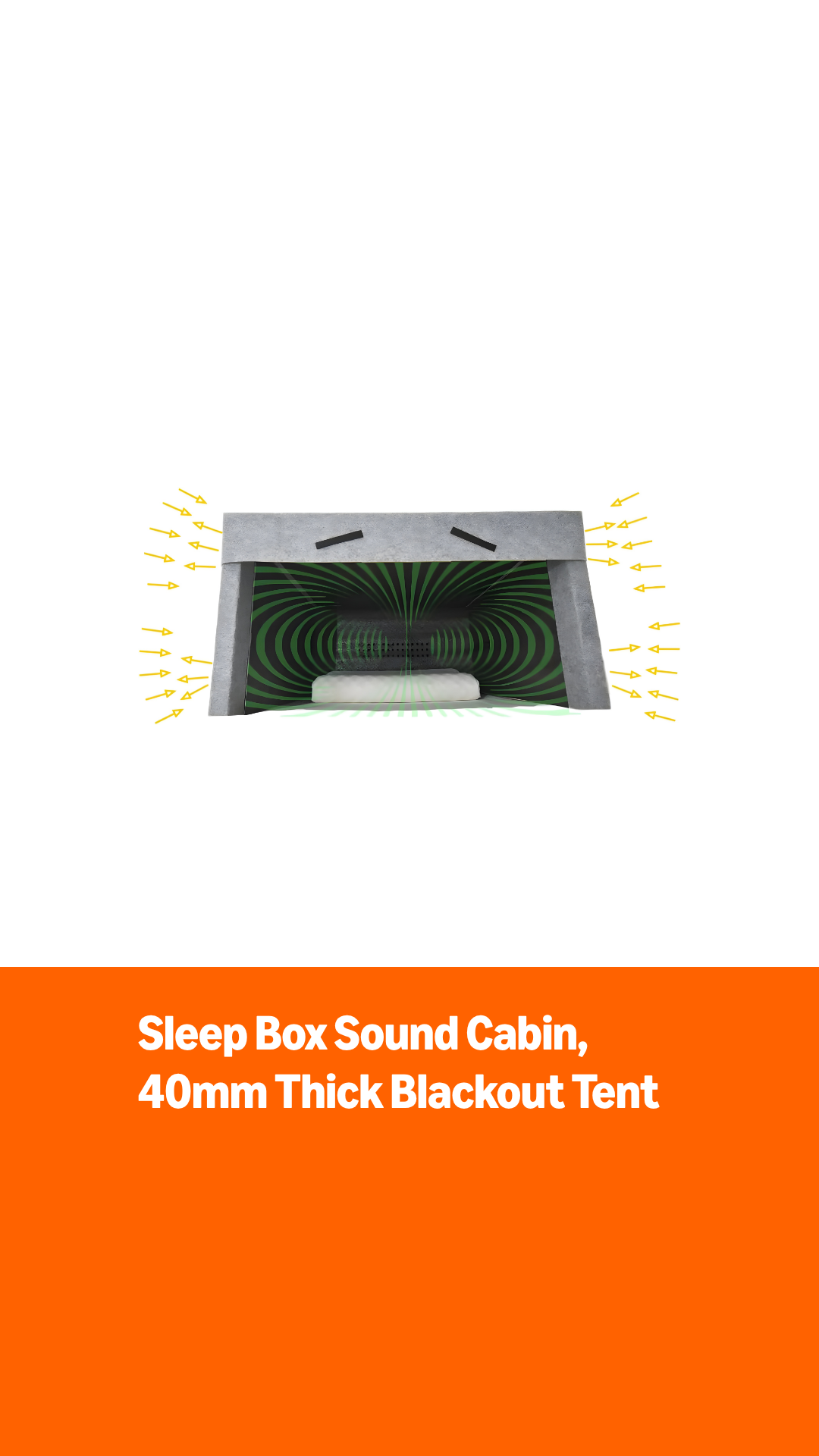 Noise Reduction Soundproof Cabin, 40mm Thick Blackout Sleeping