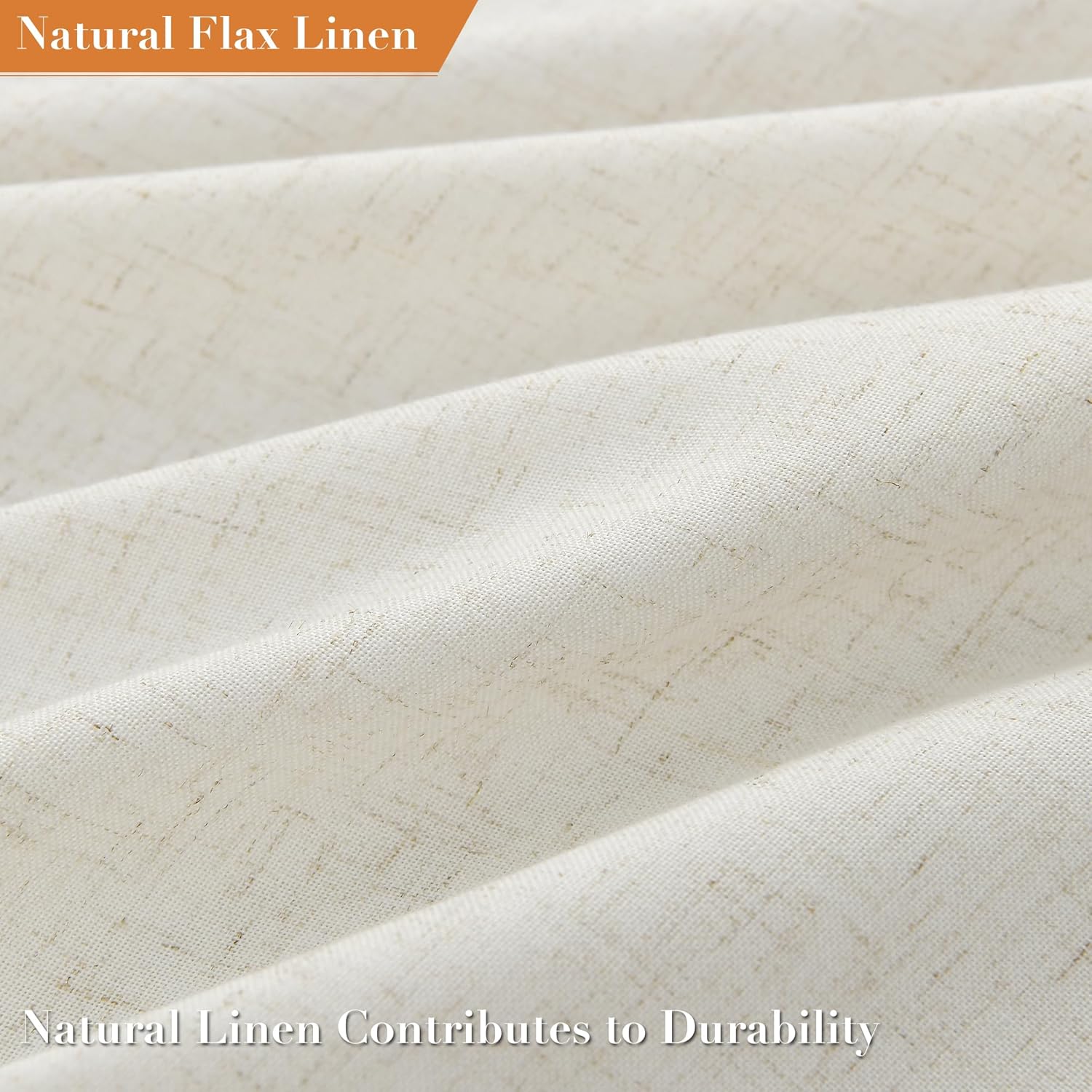 Nanspring Stall Natural Boho Linen Shower Curtain 36 Inch Rustic Cottagecore Narrow Fabric Shower Curtain Set with Hooks for Bathroom Modern Farmhouse Camper RV Tassel Bath Curtain 36x72, Cream