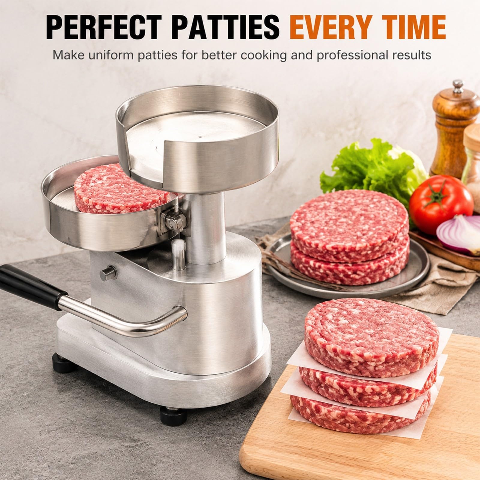 Kommerzielle Burgerpresse, Patty Maker Aluminium Edelstahl