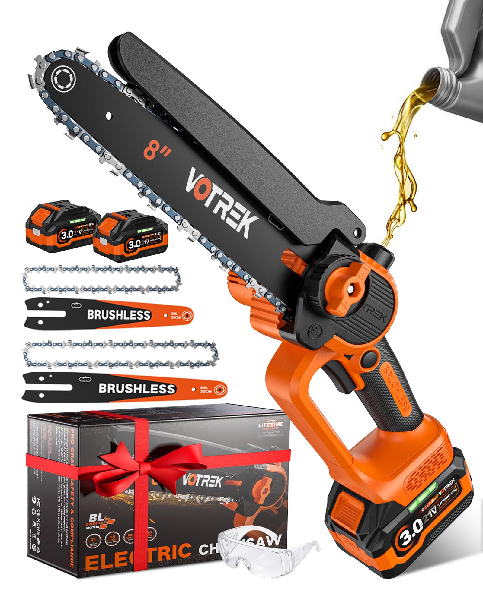 VOTREK 6 Inch 8 Inch Mini Chainsaw