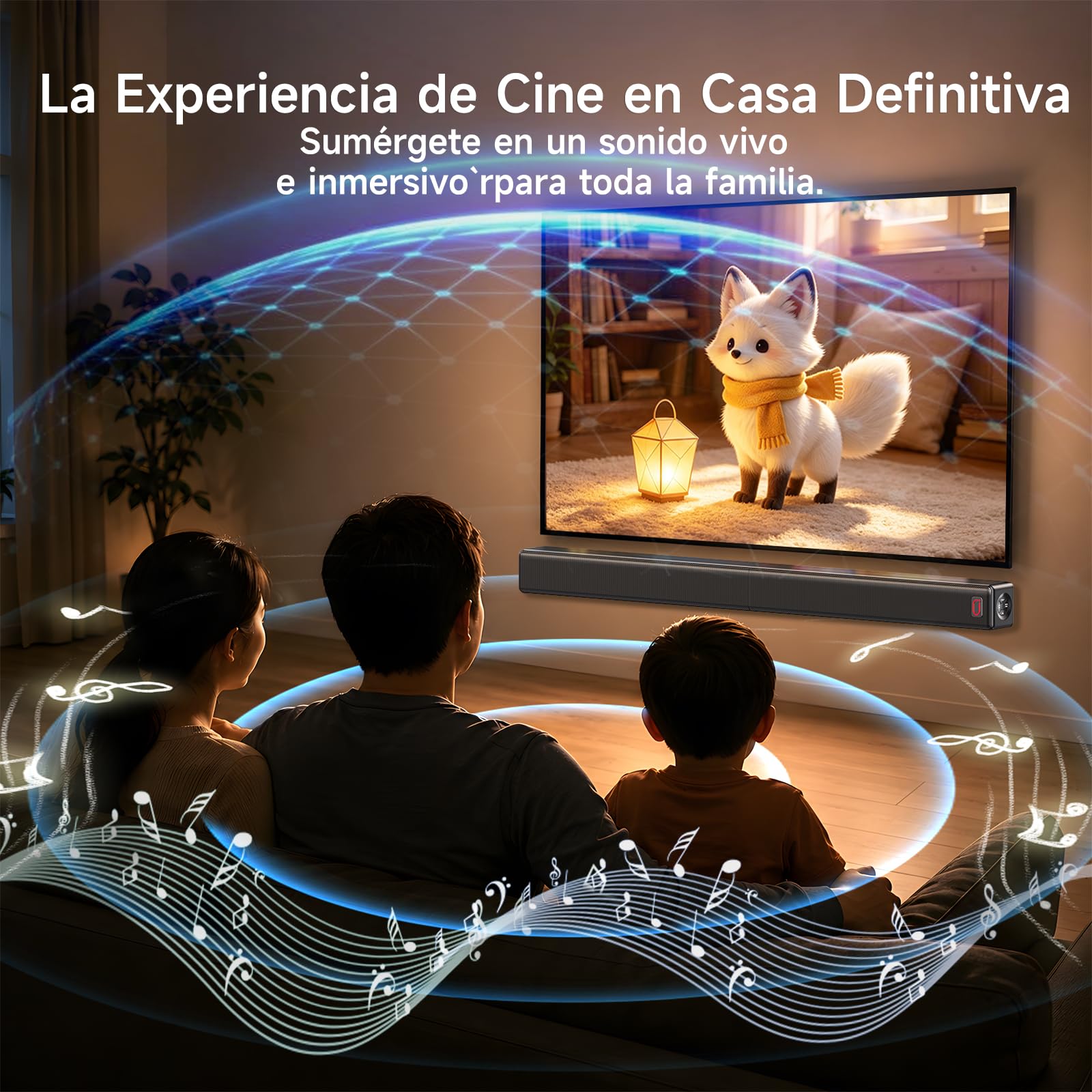 JYX 2.1ch Barra de Sonido para TV, 2026 Upgrade 120W 2 en 1 Desmontable, Barras Altavoces Bluetooth 5.3 con ARC/Opt/AUX, Graves Ajustables (4 Altavoces + 2 Tubos Reflex)