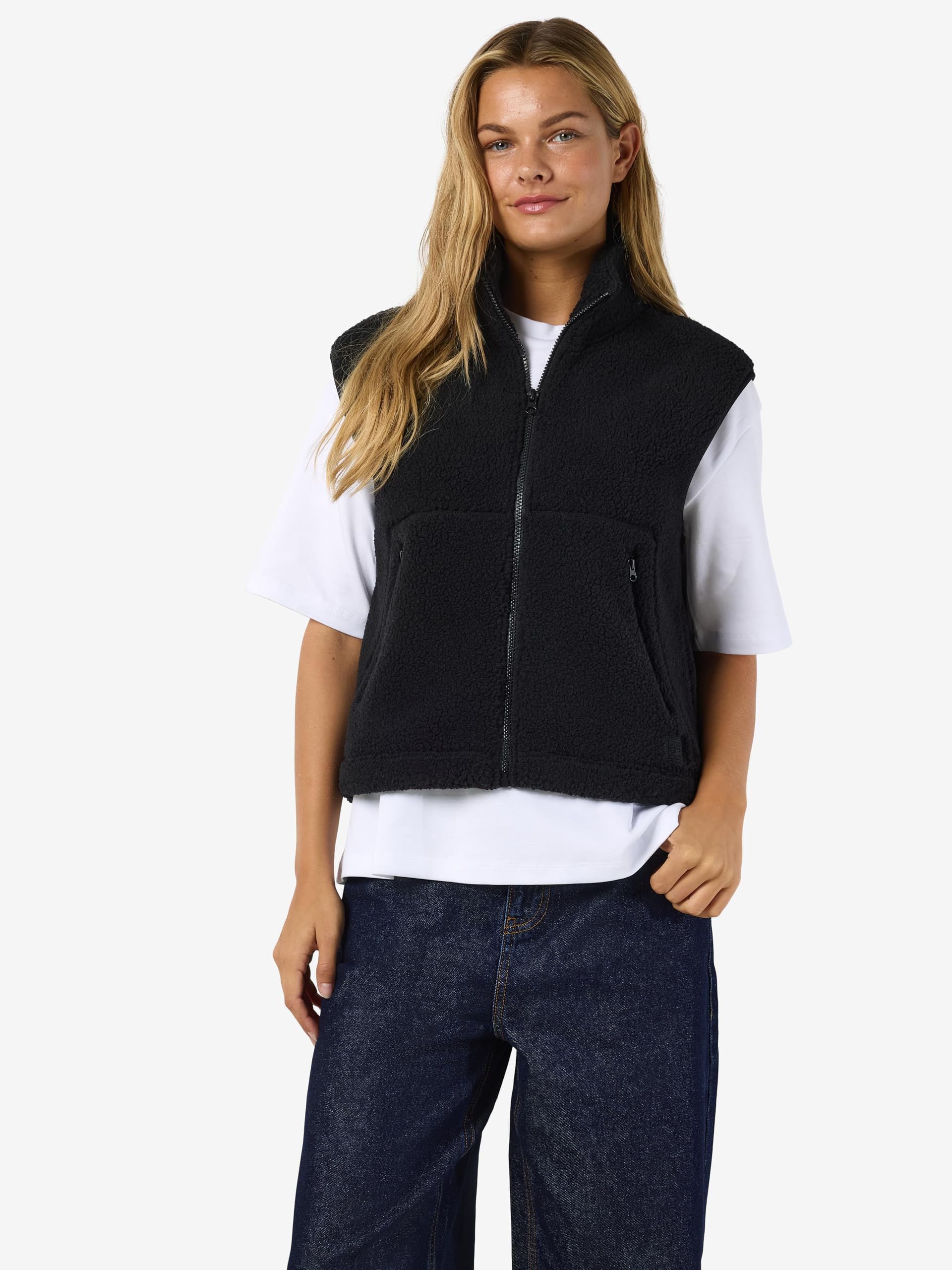 NOISY MAY Nmmasey Short Teddy Vest Fwd Noos Nmmasey - Pantaloncini Teddy Fwd Noos Donna (Pacco da 1)