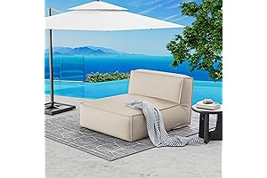 Syrena Outdoor Beanbag Lounger 2 Person Chaise, Reclining Beach Chair for Patio,...