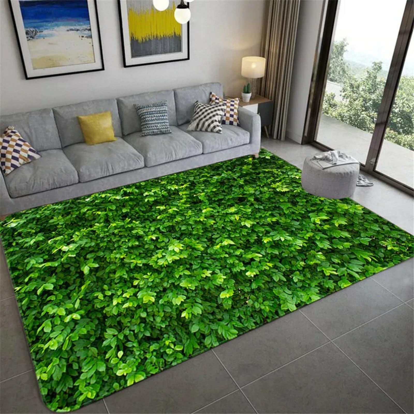 Moquette salon 3D avec tapis antidérapant et lavable 180 x 280 cm pour chambre adultes