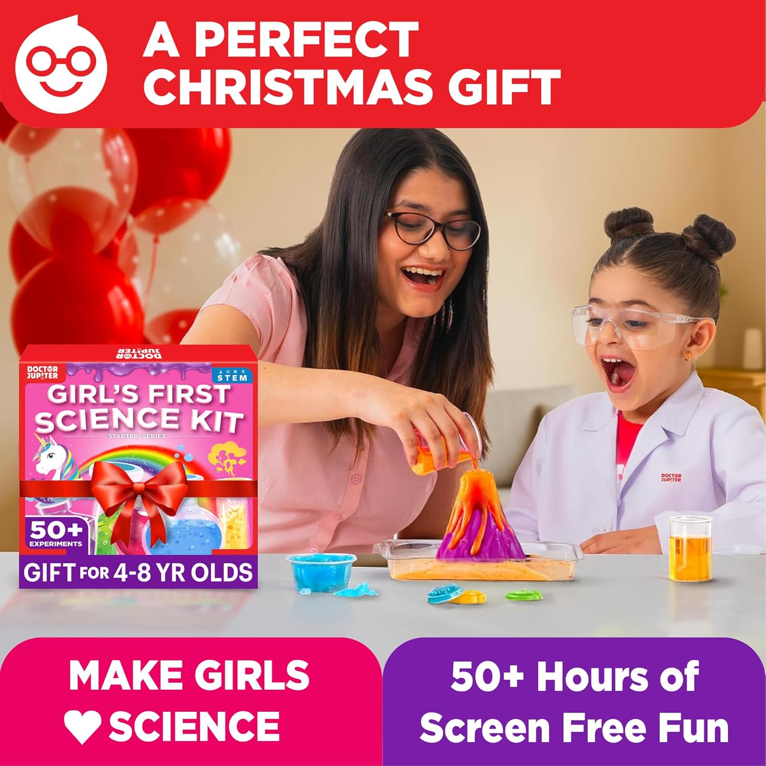 Doctor Jupiter Girls’ First Science Kit for Kids Ages 4-5-6-7-8 | Easter, Birthday Gift Ideas for 4+ Year Old Girls | STEM Toy Kit with 50+ Experiments | Learning & Educational Projects - Image 9